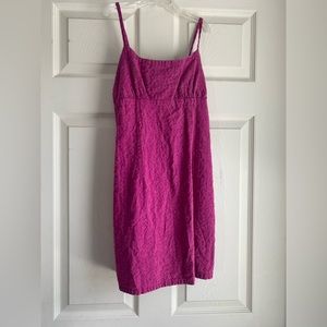 Mini fuchsia casual dress